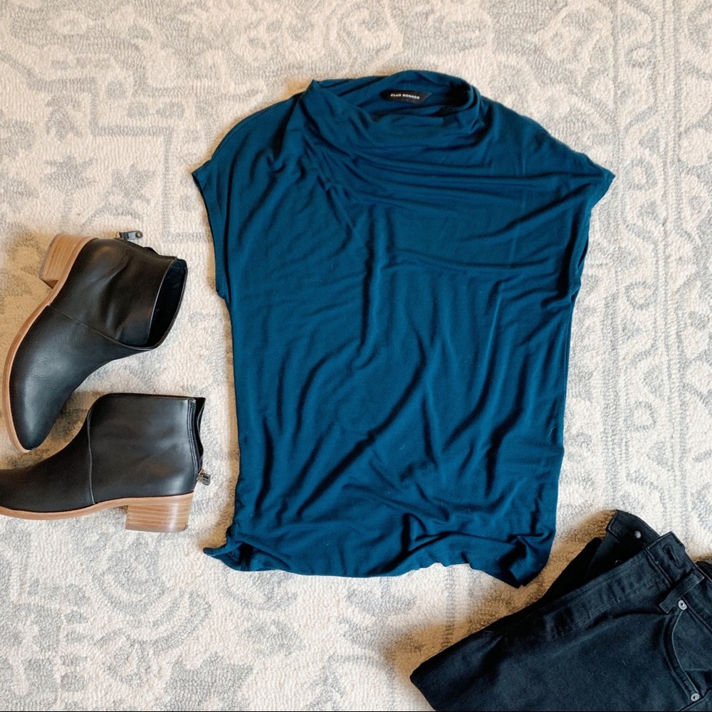 Club Monaco Cowl Jersey Top